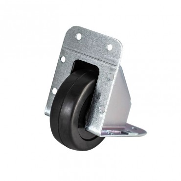 64mm Zinc Edge Castor with Black Wheel